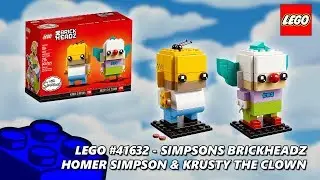 Lego #41632 Simpsons Brickheadz Homer Simpson & Krusty The Clown Timelapse