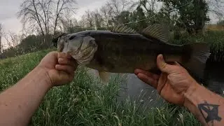 Crushing river bass on handmade jigs!