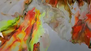 LOOKS like FIRE Flourescent Dutch Pour
