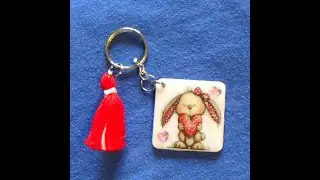 Little Love Bunny- Ceramic-resin Keychain 019