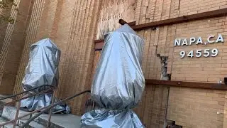 Watch now: historic Napa post office lanterns get new wrapping, preservation