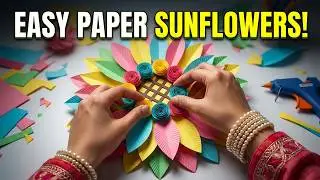 Paper Sunflower Making | Creative HandMade Paper Craft