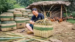 Primitive Skills: How to Weave Bamboo Chicken Cages from Scratch by Hand | Start to Finish