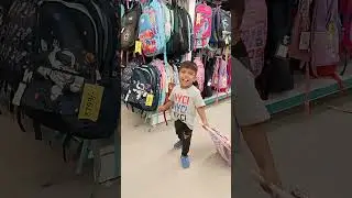 D Mart lo school bag shopping 😍🧿#twins #dmart #minivlog #explore#youtubeshorts #viralshort#trending