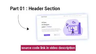Responsive Personal Portfolio Website (Header Section) using HTML CSS & Bootstrap