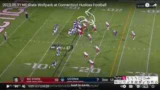 NC State Film - Devon Betty shuts down UConn outside zone