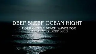 Night Beach Waves for Deep Sleep | 60 Minutes Soothing Ocean Sounds
