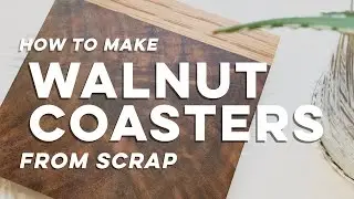 How to Make Walnut Coasters with Oak from Scrap // DIY