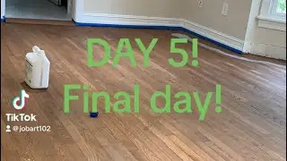 Final Day! Buffing and Applying finish coats to these Hardwood Floors