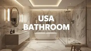 USA Bathroom Interior | Premium Fittings & Modern Layout