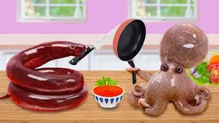 Gurita Mini Saus Hitam Korea 🍛🐙 Resep Mudah di Dapur Mini!🔥Little Chef&rsquo;s Table