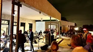 Hobe Sound is lighting up ..auto mechanics rehearsal on the railroad tracks bring your own chair