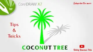 How to make Coconut Tree design in coraldraw ll Coraldraw tools tricks and tips design ll Coraldraw