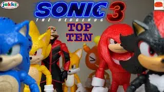TOP TEN 2024! Sonic the Hedgehog 3 Movie Shadow Tails Knuckles Jakks Pacific Action Figure Review