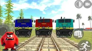 # Indian bike 3D mein teen train a Gaya# train per Kaise chadhe Indian bike 3D mein🚊🚆