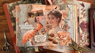 ASMR Peach Silk Diary Journal Collage Part 9 Different Ways to Use Background Designs