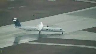 Q400 and helicopter action at YTZ Toronto city airport/ billy bishop airport
