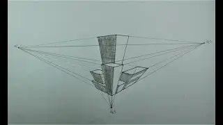 How To Draw a Simple Building in 3 Point Perspective