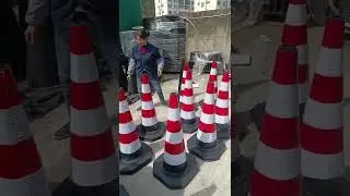Put reflective tape on rubber cone