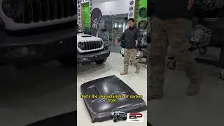 High-intake dry carbon hood with Functional Air Vents for Jeep Wrangler