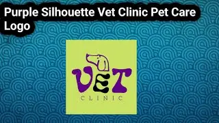 Purple Silhouette Vet Clinic Pet Care Logo