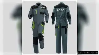 Men'S Workshop Work Suit Multi pocket Coveralls Print logo Electrician Welder Maintenance Constructi