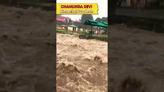 CHAMUNDA DEVI 🔱 ⛈️ #himachal #flood #temple