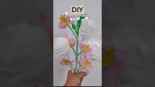 how to make easy paper flower||aesthetic flowers ||orchid flower diy #craft #diy #flowers#homedecor