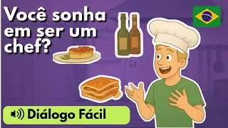 Learn Portuguese with Mini Dialogues Ep. 18: Job Interview in the Kitchen! (A1-B1)