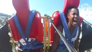 her kid fell off roller coaster..