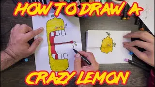 Draw a CRAZY Screaming Lemon! 🍋 Folded Paper Surprise Drawing Trick!