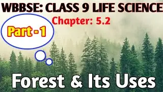 Natural Resources and Their Sustainable Use in WBBSE Class 9 Life Science Chapter 5.2 Part 1 |Forest