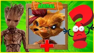 GROOT Marvel character in ANIMAL style.  Toons memes AI Generated Images