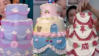 MUKBANG GIANT 3 LAYERED CAKES 🎂🎂🎂