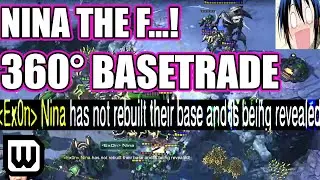 Starcraft 2 NINA THE HECK?! 360 DEGREE BASETRADE NOSCOPE