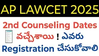Ap LAWCET 2025 2nd Counseling who will do registration in telugu