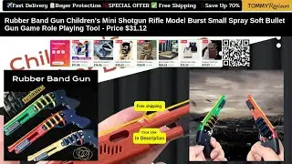 Rubber Band Gun for Kids: Mini Shotgun Toy with Soft Bullets & Burst Spray #KidsOutdoorFun