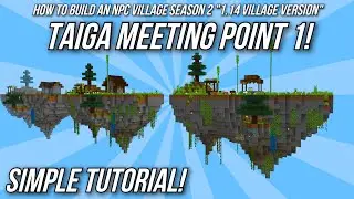 Minecraft: How To Build An NPC Village Tutorial - Taiga Meeting Point 1! - (1.14 Village Version)