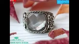 Handmade Unique Boho Vintage Gemstone Sterling Silver Natural Pearl Ring, Pearl Jewelry