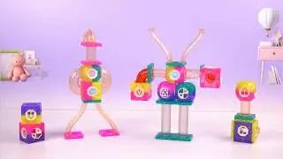 3-in-1 Magnetic Building Blocks | Gear Linkage & Ball Track STEM Educational Toy for Kids