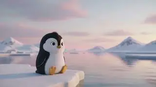 Gute Nacht Geschichte🐧❄️Pinguin Paul und der ruhige Morgen am Meer🐧❄️