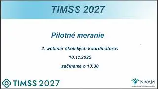 TIMSS 2027: &Uacute;lohy &scaron;kolsk&eacute;ho koordin&aacute;tora 1. časť