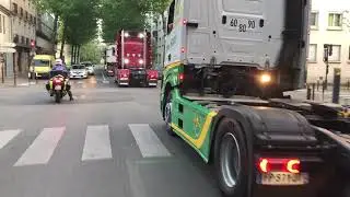 Nantes : l'hommage des routiers aux personnels soignants