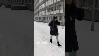 #first experience in snow shower @ TUHH Hamburg