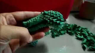 How to make 3d origami crocodile - easy