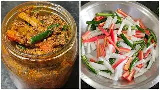 नहीं गाजर मूली मिर्च कातीखा चटपटा मिक्स अचार जो सालोसाल खराबहोगा | Instant Achar |Mix Achar Recipe