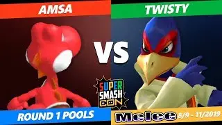 SSC 2019 SSBM - RB CJE VGBC aMSa (Yoshi) VS  Twisty (Falco) Smash Melee Round 1 Pools