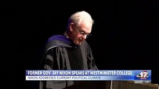 Former Gov. Jay Nixon speaks at Westminster College, addressed current political climate