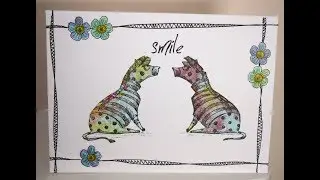 Mirror image stamping with a Gelli Plate