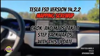 Система автономного вождения Tesla FSD версии 14.2.2 нуждается в улучшении в плане картографирова...